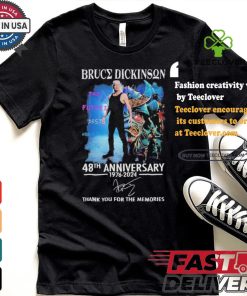 Bruce Dickinson 48th Anniversary 1976 2024 Thank You For The Memories T Shirt 1 Bruce Dickinson 48th Anniversary 1976 2024 Thank You For The Memories T Shirt