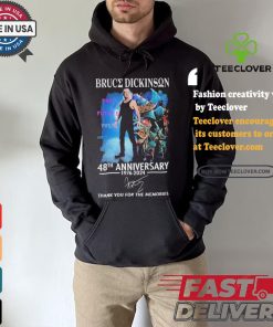 Bruce Dickinson 48th Anniversary 1976 2024 Thank You For The Memories T Shirt 2 Bruce Dickinson 48th Anniversary 1976 2024 Thank You For The Memories T Shirt