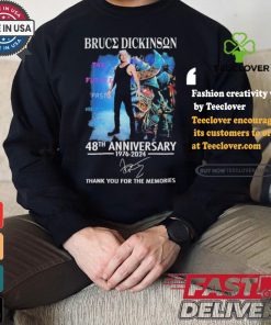 Bruce Dickinson 48th Anniversary 1976 2024 Thank You For The Memories T Shirt 3 Bruce Dickinson 48th Anniversary 1976 2024 Thank You For The Memories T Shirt