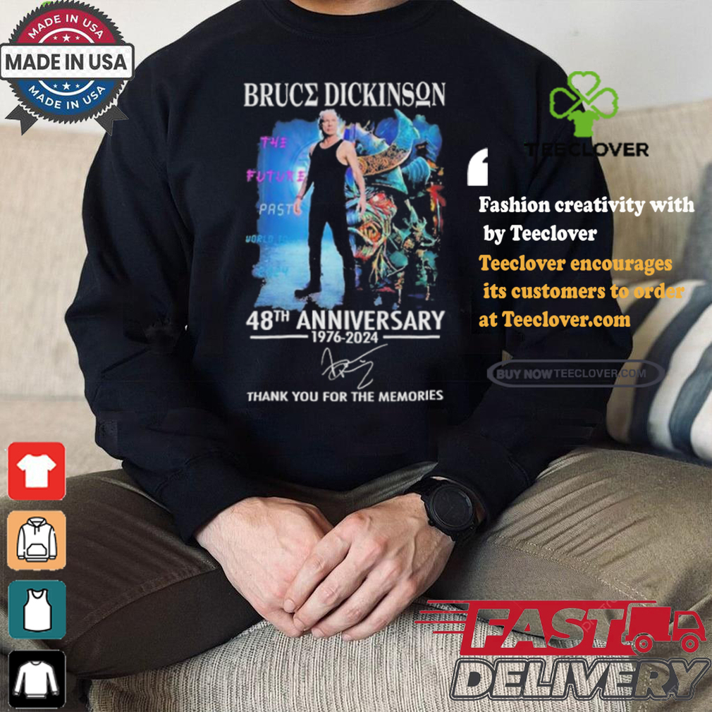 Bruce Dickinson 48th Anniversary 1976 2024 Thank You For The Memories T Shirt Bruce Dickinson 48th Anniversary 1976 2024 Thank You For The Memories T Shirt