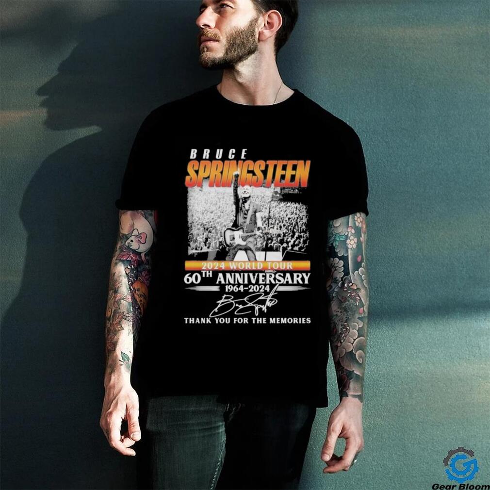 Bruce Springsteen 2024 World Tour 60th Anniversary 1964 2024 Thank You For The Memories T Shirt Bruce Springsteen 2024 World Tour 60th Anniversary 1964 2024 Thank You For The Memories T Shirt
