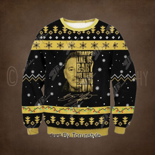 Bruce Springsteen Tramps Like Us Baby We Were Born To Run Ugly Sweater
