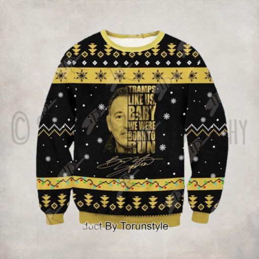 Bruce Springsteen Tramps Like Us Baby We Were Born To Run Ugly Sweater