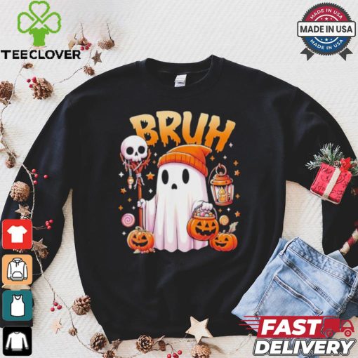 Bruh Ghost Halloween Cute Ghost Trick Or Treat Candy Kids T hoodie, sweater, longsleeve, shirt v-neck, t-shirt