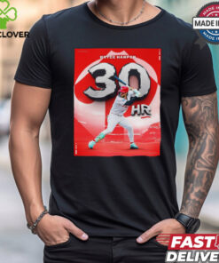 Bryce Harper 30 HR Philadelphia Phillies Red October 2024 Shirt