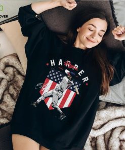 Bryce Harper Philadelphia Country Flag Signature American professional baseball T Shirt