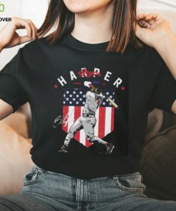 Bryce Harper Philadelphia Country Flag Signature American professional baseball T Shirt