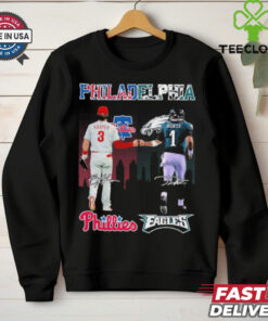 Bryce Harper Philadelphia Phillies X Jalen Hurts Philadelphia Eagles 2024 Shirt 2 Bryce Harper Philadelphia Phillies X Jalen Hurts Philadelphia Eagles 2024 Shirt