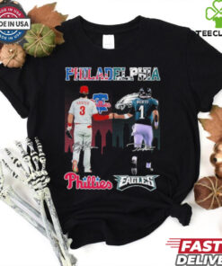 Bryce Harper Philadelphia Phillies X Jalen Hurts Philadelphia Eagles 2024 Shirt 3 Bryce Harper Philadelphia Phillies X Jalen Hurts Philadelphia Eagles 2024 Shirt
