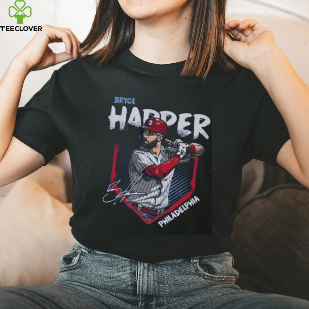 Bryce Harper Signature American professional baseball Philadelphia Base T Shirt Bryce Harper Signature American professional baseball Philadelphia Base T Shirt