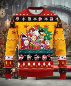 Bts Army Chibi Cute Ugly Christmas Sweater Red Yellow 1 Amazing Gift Men And Women Christmas Gift