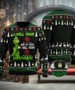 Buchanan Grinch Will Drink Everywhere Ugly Sweater