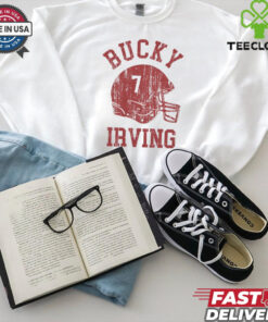 Bucky Irving Tampa Bay Buccaneers NFL football helmet font vintage shirt