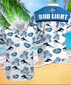 Bud Light Beer Coconut Island Hawaiian Shirt