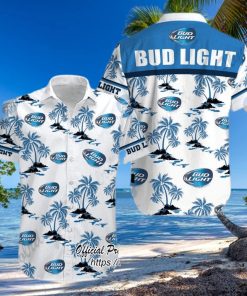 Bud Light Beer Coconut Island Hawaiian Shirt