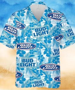 Bud Light Beer Hawaiian Shirt Tropical Flower Pattern All Over Print