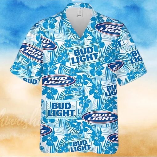 Bud Light Beer Hawaiian Shirt Tropical Flower Pattern All Over Print