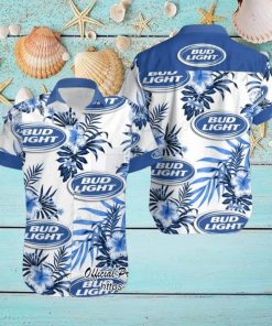 Bud Light Beer Hibiscus Tropical Hawaiian Shirt