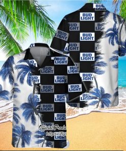 Bud Light Beer Palm Tree Hawaiian Shirt New 2023