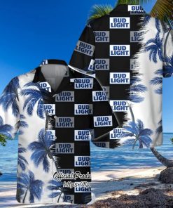 Bud Light Beer Palm Tree Hawaiian Shirt New 2023