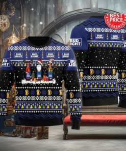 Bud Light Beer Reindeer Snowflake Christmas Ugly Sweater