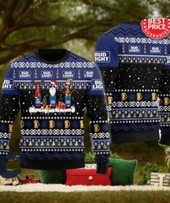 Bud Light Beer Reindeer Snowflake Christmas Ugly Sweater