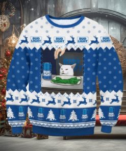 Bud Light Cat Meme Christmas Ugly Sweater