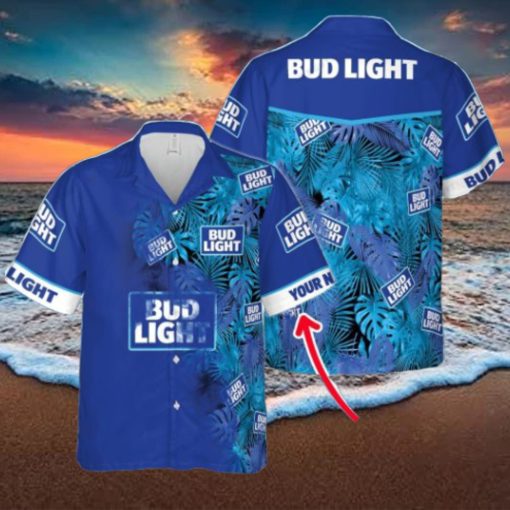 Bud Light Custom Name All Over Print 3D Hawaiian Shirt