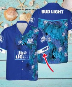 Bud Light Custom Name All Over Print 3D Hawaiian Shirt