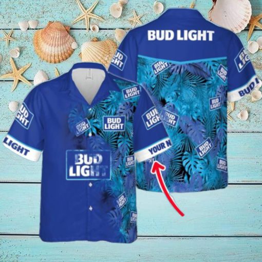 Bud Light Custom Name All Over Print 3D Hawaiian Shirt