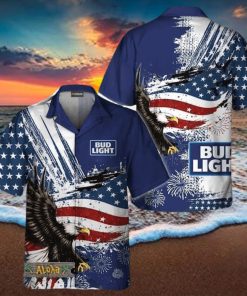 Bud Light Fourth Of July Eagle Hawaiian Shirt For Men And Women Gift Hawaiian Beer