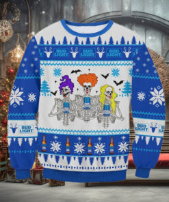 Bud Light Hocus Pocus Skull Ugly Sweater
