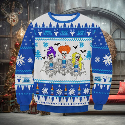 Bud Light Hocus Pocus Skull Ugly Sweater