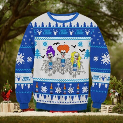 Bud Light Hocus Pocus Skull Ugly Sweater