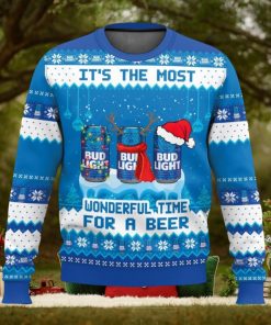 Bud Light It’s The Most Wonderful Time For A Beer Christmas Ugly Sweater Special Gift For Xmas
