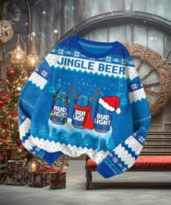 Bud Light Jingle Beer Ice Snow Ugly Sweater