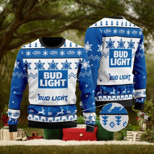 Bud Light Knitted 3D Sweater Gift For Xmas