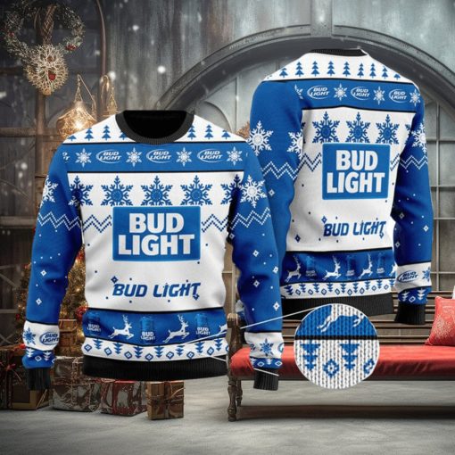 Bud Light Knitted 3D Sweater Gift For Xmas