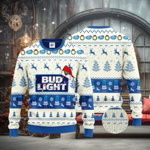 Bud Light Santa Hat Christmas Ugly Christmas Sweater 3D Gift For Men And Women