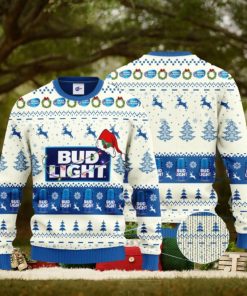 Bud Light Santa Hat Christmas Ugly Christmas Sweater 3D Gift For Men And Women