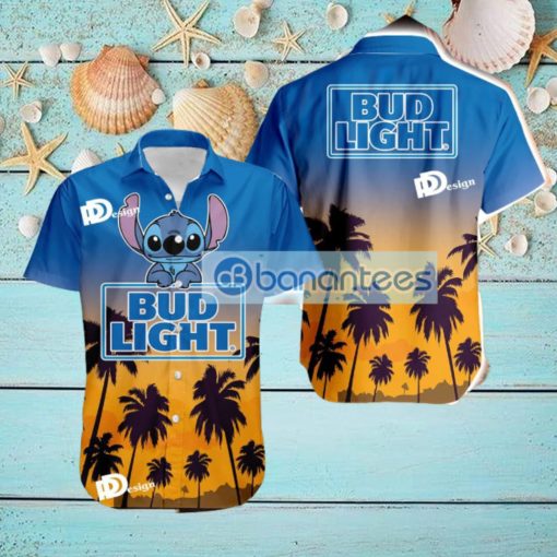 Bud Light Stitch Tropical Hawaiian Shirt Gift For Men And Women
