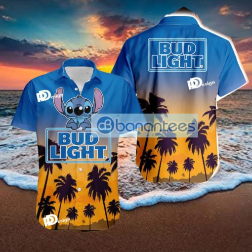 Bud Light Stitch Tropical Hawaiian Shirt Gift For Men And Women