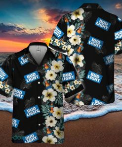 Bud Light Tropical Floral Hawaiian Shirt