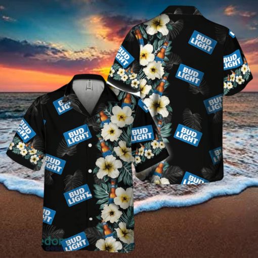 Bud Light Tropical Floral Hawaiian Shirt