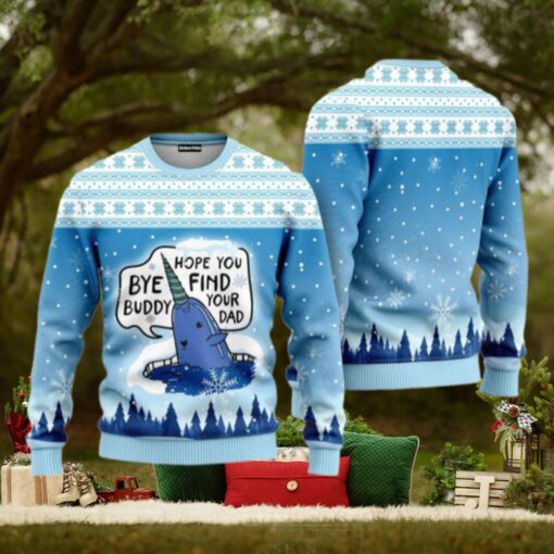 Buddy The Elf Christmas Sweater, Bye Buddy, Hope You Find Your Dad Ugly Sweater
