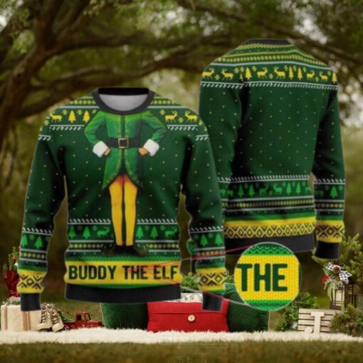Buddy The Elf Christmas Ugly Sweater, Xmas Classic Movie 90s Sweater
