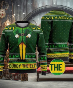 Buddy The Elf Christmas Ugly Sweater, Xmas Classic Movie 90s Sweater