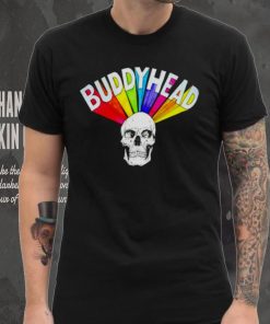 Buddyhead rainbow skull shirt