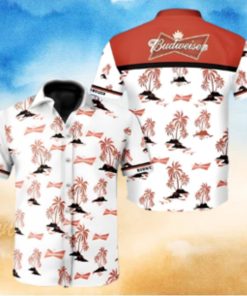 Budweiser Beer Hawaiian Shirt Island Pattern Gift For Beach Trip