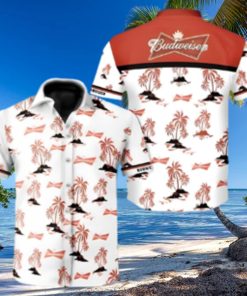 Budweiser Beer Hawaiian Shirt Island Pattern Gift For Beach Trip